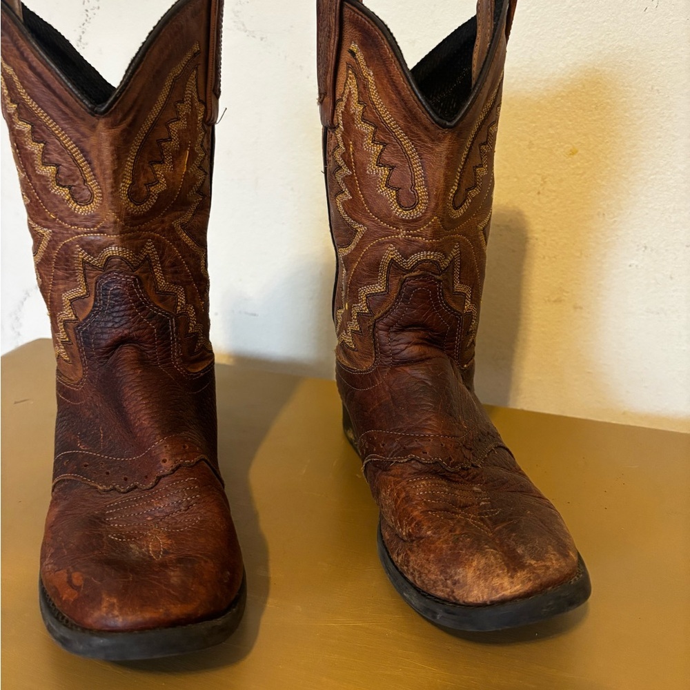 Kids Brown Western Cowboy Boots 6/7
